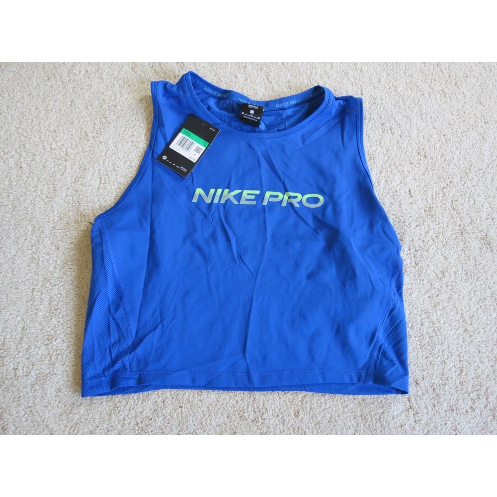 Nike Pro Dri-Fit Womens XL Training Tank Sleeveless Blue CJ3697-480 New
